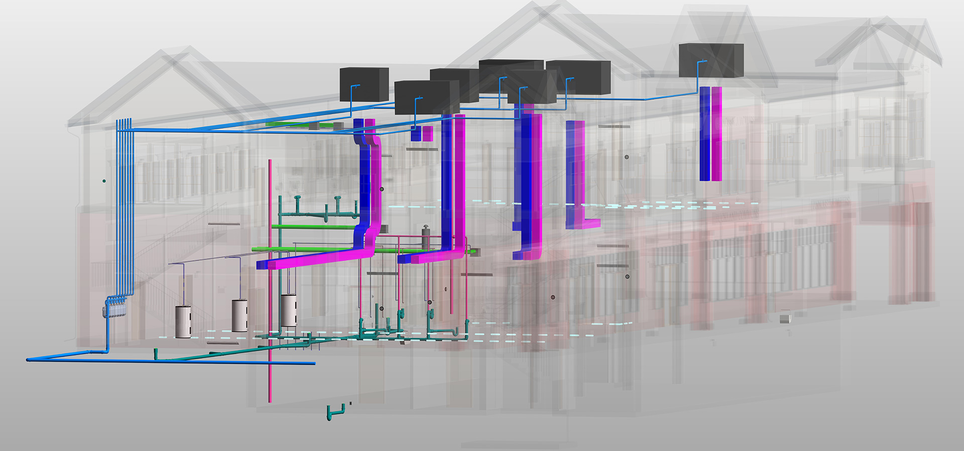 D Mep Bim Model Commercial Revit Modeling By United Bim United Bim