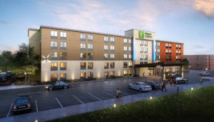 Image of 3D Rendering- Exterior visualization of Hotel project- Holiday Inn Express