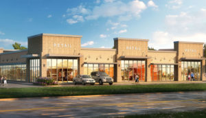 3D Rendering- Exterior visualization of retail store