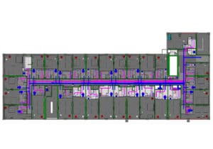 3D view of MEP Design Plan of 5 Story hotel building- 3D BIM MEP modeling- BIM During Hotel Remodeling