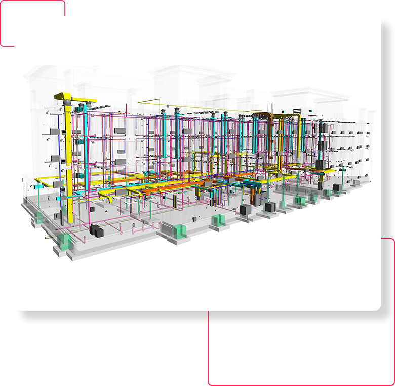 3D Revit MEP Model of Hotel Bilding- BIM-MEP-Modeling-Services-Drafting-Outsourcing-Company