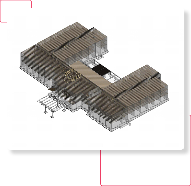 Structural Model of Hospitality Project- Structural Modeling-Services-United-BIM