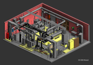 Revit-model-created-by-point-cloud-of-mechanical-room-scan-to-BIM-modeling