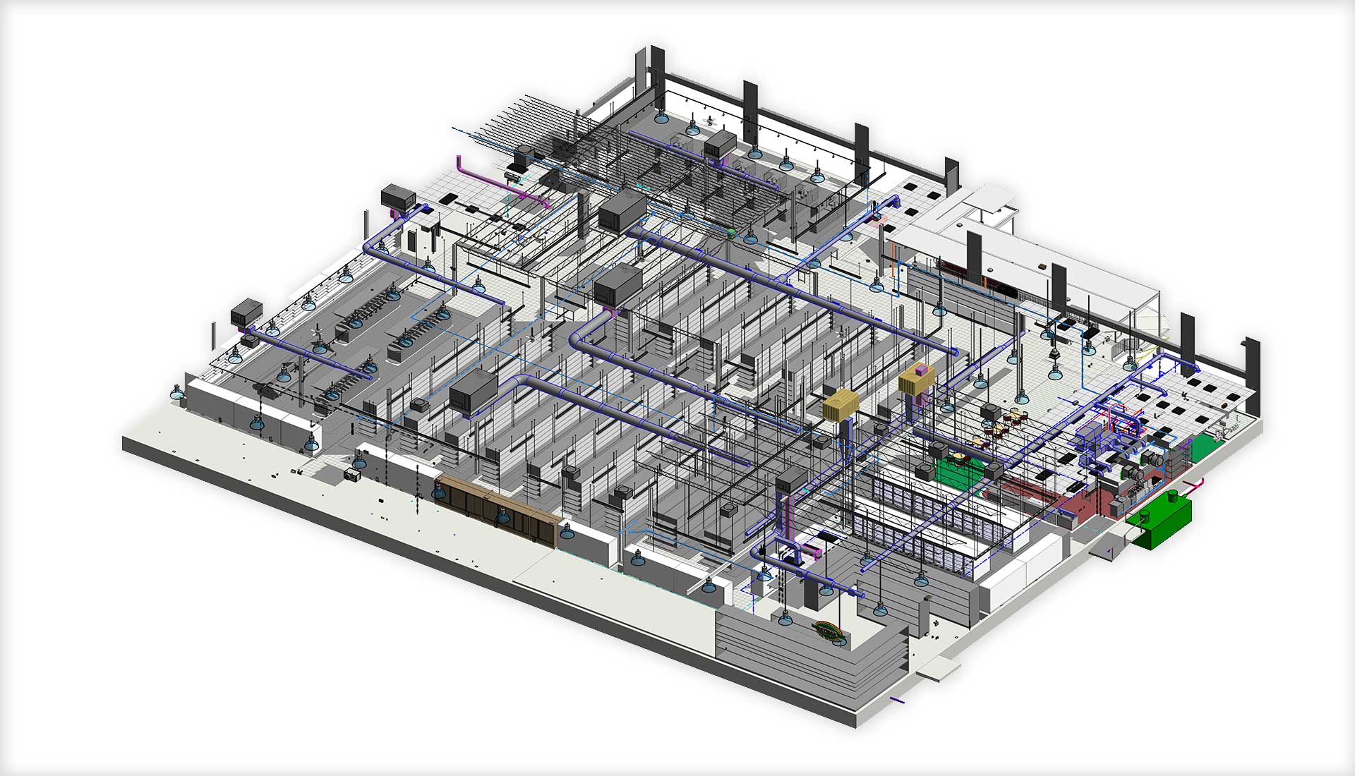 3D-Revit-architectural--MEP-design-model-of-a-retail-store-Drafting Outsourcing partner-United-BIM
