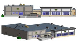 Retail-Store--Project-3D-Front-Side-Exterior-Revit-BIM-Model--Revit-Project-by-United-BIM