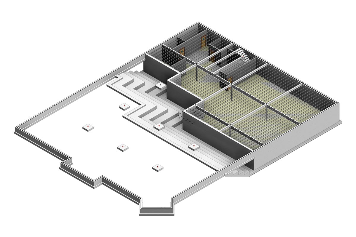 Section-View-of-Backus-Hospital-Architectural-Modeling-Services-by-United-BIM