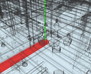 Hard Clash-detected-between-structural-element-and-plumbing-pipe-Types of Clashes_United-BIM