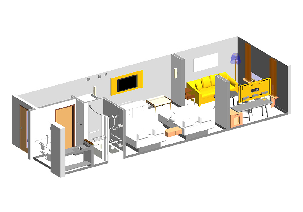 Fairfield Inn & Suites Hotel Room Model by United-BIM | United-BIM