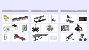 Revit Families for Furniture, Fixtures & Equipment for variours hotel brands by United-BIM