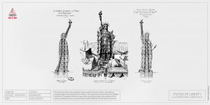 Statue of Liberty: An original sketch by A. Bartholdi | Graphic by United-BIM