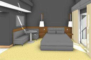 3D Modeling of Room for a Hotel