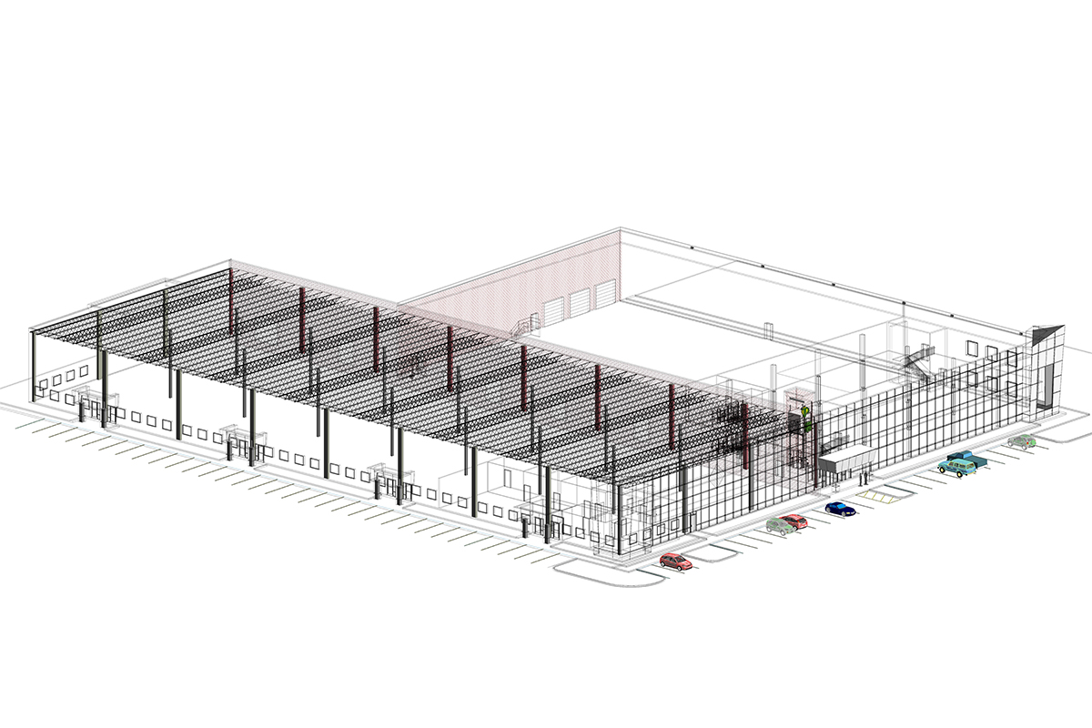 Structural BIM Services in Boston for Industrial Project