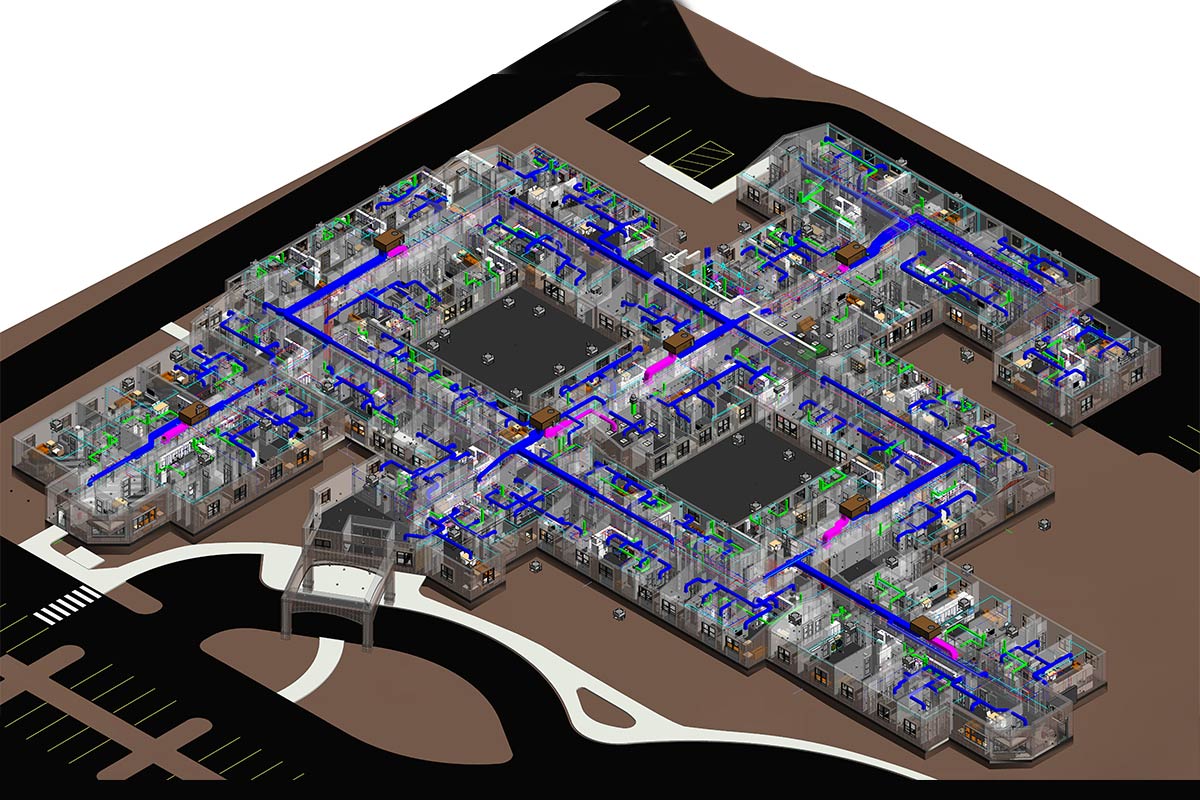 MEP-FP BIM Services for Multi-family residential project in Connecticut by United-BIM Inc.