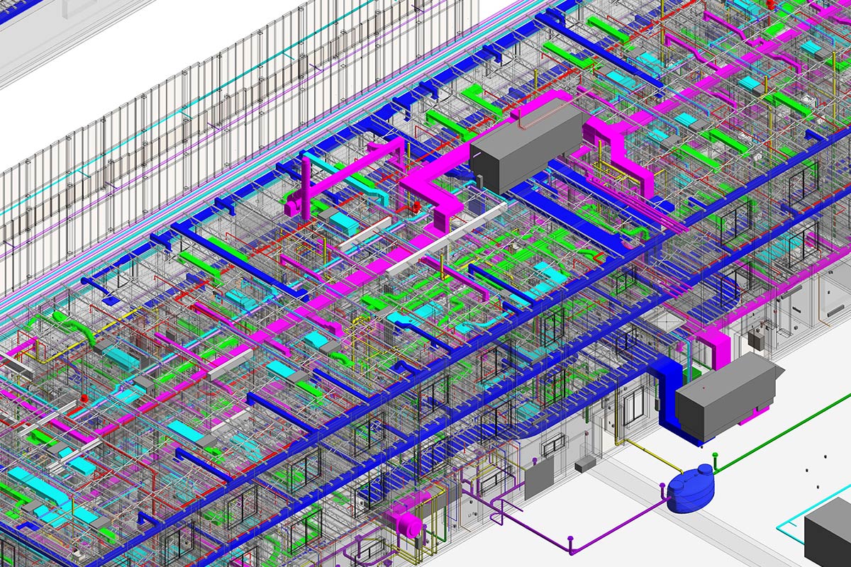 MEP Modeling and Coordination services for a Boston Medical Center by United-BIM Inc.